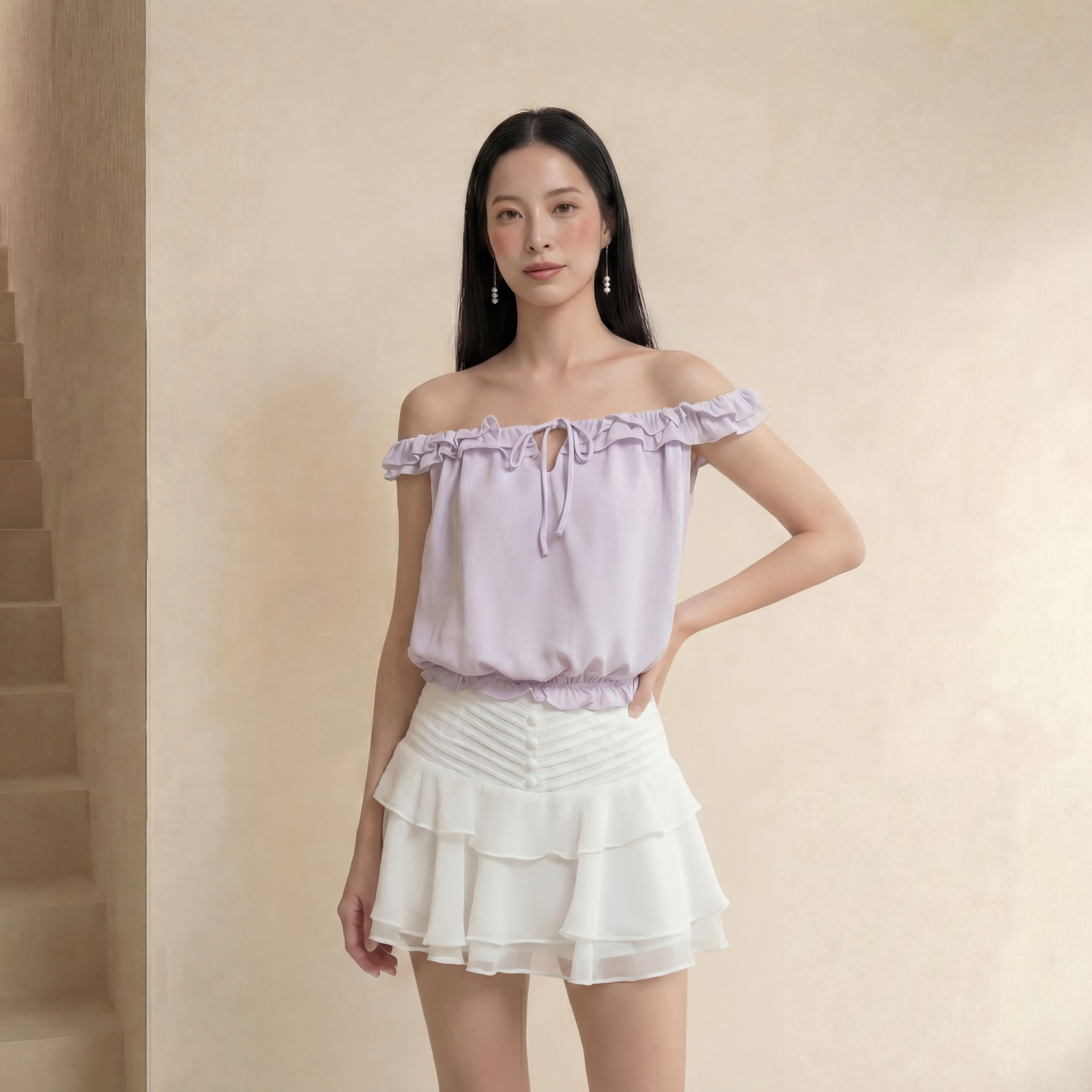 Demi Off-Shoulder Crop