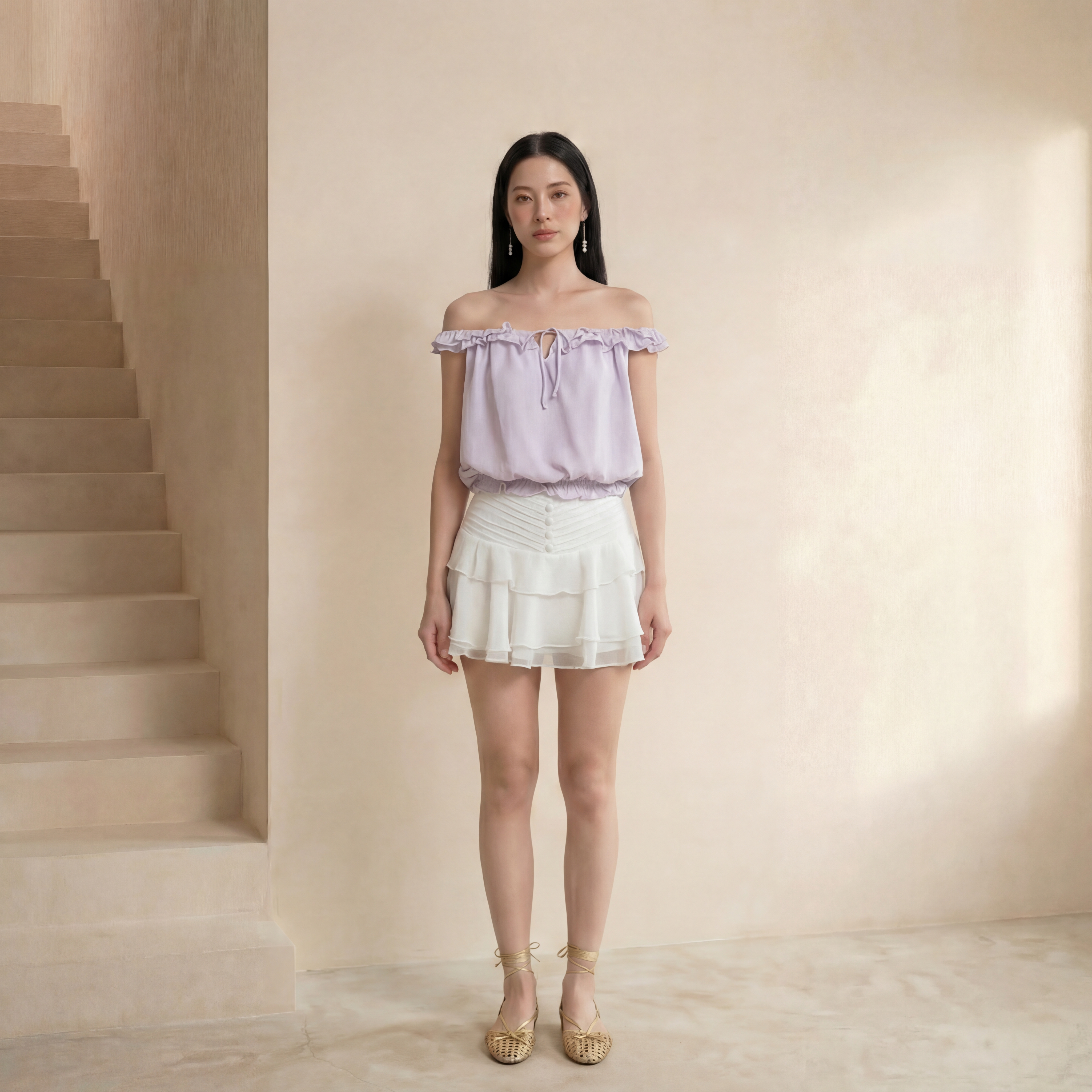 Demi Off-Shoulder Lilac